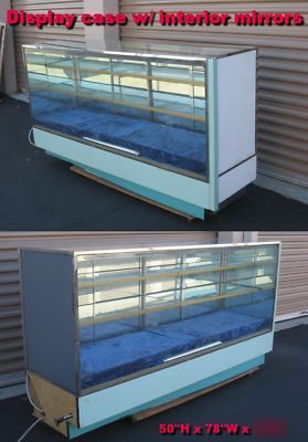 Show case display glass w/mirrors lighting and drawers 