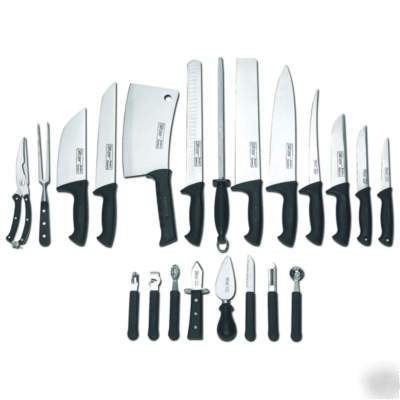 New 22PC professional pro chef's cutlery knife set case 