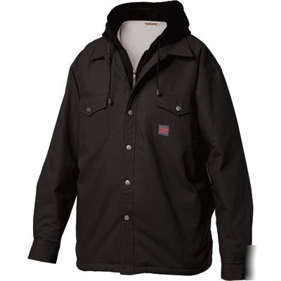 Tough duck shirt w hood - medium, black