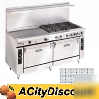 Imperial 72IN gas restaurant range 12 burners, 2 ovens