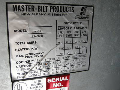 Master-bilt hot food display case / merchandiser