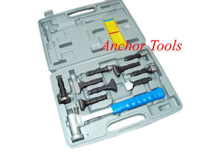 Quick change multi head hammer panel beating set 